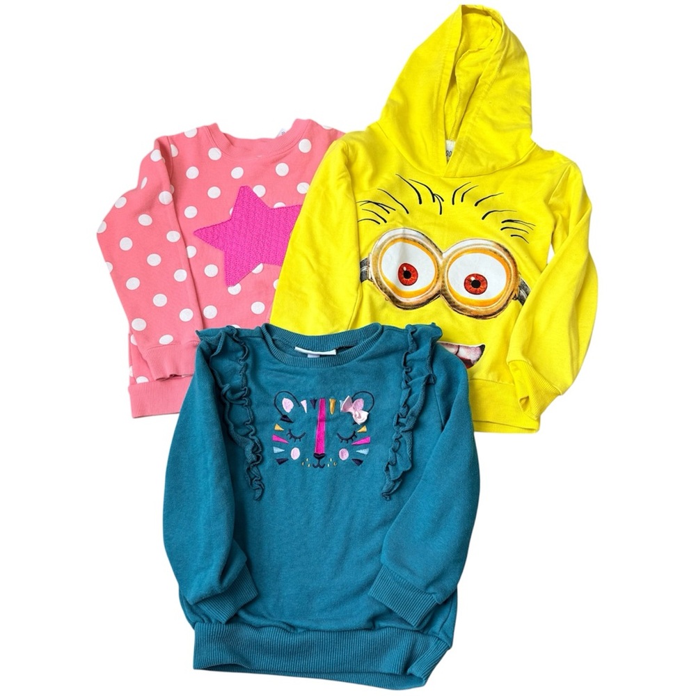 Girls Sweatshirt Bundle Size 4 Jumping Beans Kids Headquarters Minions Hoodie 3p